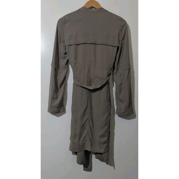ARITZIA BABATON Quincey Jacket Womens Medium Beige Flowy Belted Trench Coat XS B - Picture 5 of 7